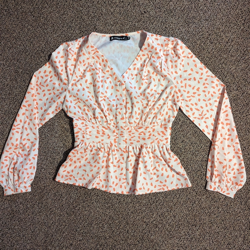 Allegra K Peplum Top